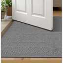 Color&Geometry Door Mat 32"x48", Front Door Mat Indoor Rugs for Entryway, Non Slip Washable Low-Profile Inside Doormat, Entry Mat Entry Rug Door Mats Indoor Entrance, Light Grey (Rolled-up NO Creases)