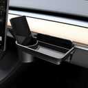 Car Glove Box Organizer Storage Box Multifunctional Car Passenger Side Cup Holder Tray for Model 3 Model Y