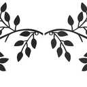 Hotop 2 Pieces Metal Tree Leaf Wall Decor Vine Olive Branch Leaf Wall Art Wrought Iron Scroll Sculptures Above the Bed, Living Room, Outdoor Decoration (Classic Style,Black)