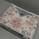 2'x3' Area Rug, Washable Door Mat Vintage Doormat,Boho Rugs Indoor Entrance Traditional Thin Floral Print Non Slip Carpet for Kitchen Bathroom Bedroom Living Room(Black-Purple Khaki)