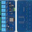 AC/DC Power Supply ESP32 Development Board Programmable Development Board Wireless WiFi 8 Way Channel 5V Relay Module ESP32-WROOM-32E for Arduino