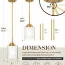 TENGXIN Modern Pendant Light,6-in Brushed Gold Modern Pendant Light for Kitchen Island,Hanging Ceiling Light Fixture,Farmhouse Pendant Lighting for Dining Room Bedroom Bar Office 2Pack,TXPLBG02-2PK-L