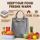 Axcone Insulated Lunch Box for Women men, Reusabl Lightweight Leakproof Lunch Tote Bag, Water-Resistant Tyvek Material Adult Cooler Bag for Work, Picnic, Travel,Grey (Gray)