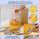 Evanda Drink Dispenser For Parties, 1 Gallon Beverage Dispenser for Various Parties and Social Events with Leak-Proof Stainless Steel Faucets, Spigot