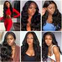 Body Wave Bundles Human Hair Body Wave Bundles Natural Black Human Hair Bundle NiegMeag Natural Black Color 1B Bundle 150g 18 20 22 Inch