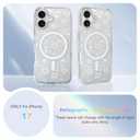 BITOBE Case for iPhone 17 [Compatible with Magsafe] Glitter Bling Maple Leaf Design for Women Girls Soft TPU Bumper Cute Magnetic Sparkly Protective Cover