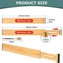 Lzerking Kitchen Drawer Dividers 4 Pack, Adjustable Bamboo Drawer Organizer, 17-22" Expandable Utensil Organizer for Kitchen, Dresser, Closet, Bedroom, Bathroom