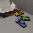 7 Inch Friction Powered Car Toys Set 4 Pack Push and Go Pull Back Race Trucks Toy Cars for Toddlers 3 4 5 6 Year Old Boys Girls Kids Birthday Gifts
