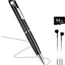 64GB Voice Recorder with Noise Cancellation - Clear Audio for Meetings, Lectures, Interviews | Portable Digital Recorder for Students & Professionals