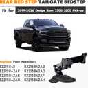 ASOPARTS Rear Bed Step Compatible with 2019 2020 2021 2022 2023 2024 2025 2026 Dodge Ram 2500 3500 Retractable Bumper Tailgate Step # 82215842AE 82215842AC 82215842AD 82215842AH