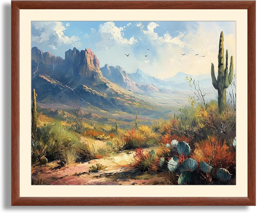 Art Shoppe Framed Print Wall Art, Vintage Wall Dcor for Living Room, Bedroom, Office, High-Resolution Image on Premium Art Paper, 3/4" Frame with Plexiglass Front, Ready to Hang, 17"x21"