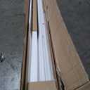 Ball & Cast Expandable Dining Table for 6-10,63-78.7" Transformer Kitchen Table W/Tapered U-Shaped Legs, Farmhouse Rectangular Extendable Dining Room Table for Small Space, White+Oak