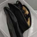 2PCS Leather Car Seat Cover, Vehicle Front Bottom Seat Protector Pad, Full Surrounded Waterproof Auto Seat Protective Cushion with Storage Pocket, Universal for SUV, Truck, SedanBlack