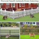 10 Panels Garden Animal Barrier Fence, 10.8ft(L) x 12in(H) No Dig Decorative Fence, 1.2in Spike Spacing Rustproof Metal Garden Fence Border for Dogs Rabbits, Bottom Blocker for Outdoor Yard Patio
