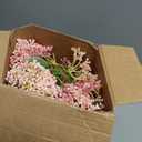 4 Pcs Artificial Flowers for Decoration, 23 Inch Faux Berry Stems Faux Skimmia Spray with Leaves Fake Flowers for Vase Home Table Floral Arrangement Wedding Decor(Pink,Classic)