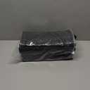 Onlyeasy 4 Pack Under Bed Clothes Storage Bags Organizer with Reinforced Handles and Zippers, Foldable Underbed Storage Container Bags for Blankets, Comforters, Bedding, Linen-like Black, MXAUBBP4 (Set of 4 Basic Soft Side Wall - Linen Like Black)