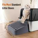 Cat Litter Box Ramp, Litter Box Step Mat with Filter Function, Cat Litter Catcher for Self-Cleaning Litter Boxes, Cats Pedal Stool Ideal for Kitten & Elderly Cats (Dark Grey)