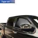 in-Channel Window Deflectors Rain Guards 2007-2013 Chevy Silverado & GMC Sierra 1500/2500HD/3500HD Crew Cab, 4 Piece Set, Smoke Tint, OEM Style, No Exterior Tape Needed (Front & Rear)