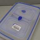 Sistema KLIP IT Food Storage Container, 7 Piece, Airtight & Stackable, BPA-Free, Clear with Blue Clips