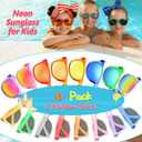 Party Favors Kids Sunglasses Bulk - 16 Packs Neon Sunglasses for Kid Age 3-8, UV400 Protection Party Sunglasses Goodie Bags Stuffers for kids Birthday Party Supply, End of the Year Gifts For Students