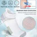suaskk Men's Athletic Cushioned Ankle Socks, Comfort Wicking Anti-Blister Running Sock 5 Pairs (L)