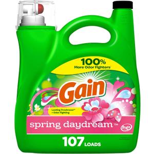 Gain + Aroma Boost Liquid Laundry Detergent Spring Daydream Scent 107 Loads 154 fl oz HE Compatible