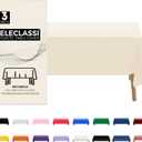 Eleclassi 3 Pack Premium Ivory Plastic Table Cloth Disposable Tablecloth 54 x 108 in - Waterproof Plastic Tablecloths for Rectangle Tables Up to 8 Ft - Party Table Cloths Disposable