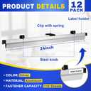 Blueprint Hanging Clamps 24 Inch 12Pack, Aluminum Blueprint Holder