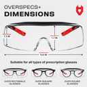 NoCry Safety Glasses Over Eyeglasses for Men and Women with Anti Scratch Lenses and Integrated Side Shields — Adjustable Temples with Anti-Slip Tips — 100% UV Protective Eyewear — ANSI Z87 Certified