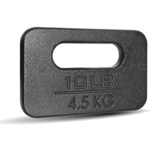 Yes4All Cast Iron Rucking Weight for Backpack, Training Weight Plate with Ergonomic Rounded Handle, Protective Glossy Finish for Weighted Walking, Hiking, Rucking, Resistance Workout