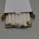 Bright White 10 Inch Taper Candles - Pack of 12 Premium Unscented, Dripless & Smokeless Hand-Dipped Candles for Birthday, Wedding or Dinner Decorations and Formal Candlelighting