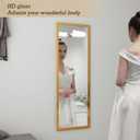 whitebeach 48" x 16" Over The Door Full Length Mirror Hanging Door Mirror Wall Mirror Hanging Dress Bedroom Gold