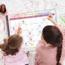 2 x Ospelelf Calendar 2026-2027 Large Desk Calendar 2026 Monthly Desktop Calendar 22 x 17", 18 Month Calendar with Plastic Cover, Use Jan 2026 - June 2027, Multicolor