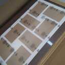 11.8x21.8 Picture Frame Display 8 opening 4X6 Picture Frame Collage,Multi Photo Frame with Mat,Plexiglass,Wall or Tabletop Decor,Walnut Wood Grain, 11.8x21.8 - (8 open4x6)