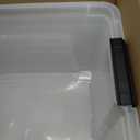 IRIS USA 4-Pack 32 Quart Storage Bins with Lids, Clear