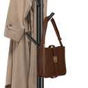 Wooden Coat Rack Freestanding with 8 Hooks & 3 Adjustable Sizes for Clothes, Space-Saving Design for Bedroom Office Entrance Holds Hats Coats Scarves Bags