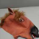 MOLEZU Horse Head Mask for Adult, Brown Horse Head Latex Animal Mask, Novelty Halloween Costume for Masquerade Party.