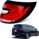 LED Tail Lights Compatible with Chrysler Pacifica 2021-2024 With Sequential Turn Signal Rear Outer Taillights Assembly Replace CH2805122 68424932AB (Right Passenger Side)