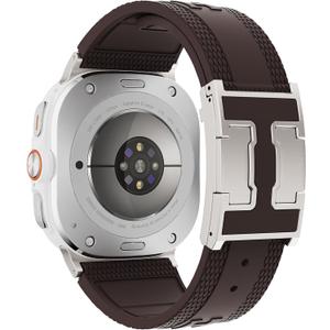 Sport Silicone Bands Compatible with Samsung Galaxy Watch Ultra Band (2025/2024) 47mm for Men Women,Soft Silicone with Magnetic Buckle Replacement Strap for Galaxy Watch Ultra