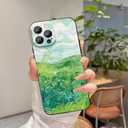 Compatible with iPhone 14 Pro Max Case, Van Gogh Green Wheat Fields Impressionism Landscape Phone Case for Women Men