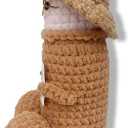 3 x AicooFest Funny Emotional Support Crocheted Stuffed Plush Toy Gift with Positive Message, Cute Birthday Memorial Day Gift.
