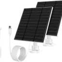Solar Panels for Ring Camera Outdoor (New Generation) 5W 5V Solar Panel Charger with USB-C&Plug for Spotlight Cam Plus&Stick Up Cam Pro.Waterproof IP65 360Adjustable 2M Cable (White, 2)