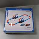 Toy Car Race Track Set for Boys Kids Age 3-5 4-7, Race Tracks with 4 Crash Zones and 1:64 Scale High-Speed Slot Cars, Christmas Halloween Birthday Gifts Toys for Toddlers Boys 4-8 8-12 Years