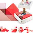 Kids Play Sofa, Nugget Couch Tangram Puzzles Sofa Furniture, Modular Kids Play Couch Furniture, Children's Sofas Building Fort for Playroom Bedroom Boys Girls Teens, Glow