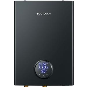 Electric Tankless Water Heater, ECOTOUCH 27kW on Demand Water Heater 240Volts Instant Endless Hot Water Heaters Point of Use with Self-Modulation to Save Energy for Wholehouse Shower ECO270B