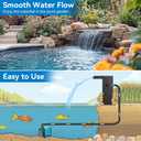 POPOSOAP Pond Waterfall Spillway with Pump Kit, 304 Stainless Steel Waterfall with Filtration & 660GPH Pond Pump & 9.8FT Tubing Outdoor Fountain Kit for Garden,Backyard Decor,13.4" H x 8"W-P432