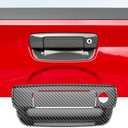 Tailgate Handle Trim Compatible with 2022-2025 Ford Maverick Lift Gate Handle Rear Trunk Door Cover Replacement for 2022 2023 2024 2025 Ford Maverick Accessories (Glossy Carbon Fiber)