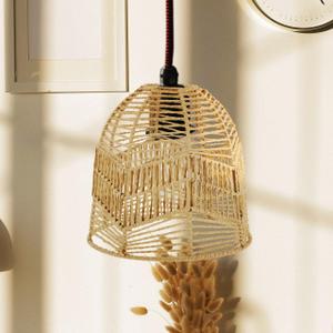 Rattan Lamp Shade, Boho Wicker Woven Pendant Light Lamp Shades Replacement for Chandelier, Floor Table Hanging Light Rattan Lamp Shade, Boho Wicker Woven Pendant Light Lamp Shades Replacement for Chandelier, Floor Table Hanging Light