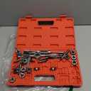 40PCS Tap and Die Set, Metric Size Standard M3 to M12, Threading Tool Set for Cutting External and Internal Threads with Adjustable Handles, Complete Accessories and Storage Case