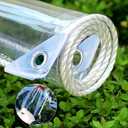 Clear Vinyl Tarp, 10' X 12', 14 Mil Clear Tarps Heavy Duty Outdoor Garden Rainproof Covering with Grommets, 420g/m Tear Resistant PVC for Camping, Greenhouse, etc.